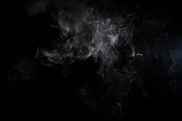 Abstrakter Hintergrund Mit Grauem Dampf Auf Schwarz — Stockfoto