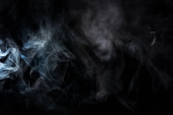 Abstracte Achtergrond Met Grijze Rokerige Swirl Zwart — Stockfoto