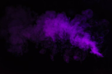 black background with purple smoky swirl clipart