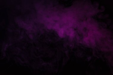 abstract black background with violet smoke  clipart