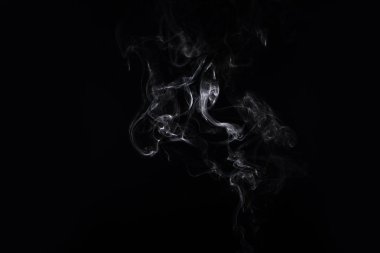 abstract creativity background with white smoke on black