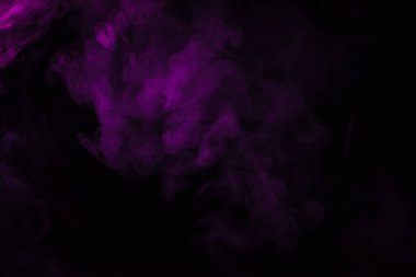 abstract fantasy black background with violet smoke  clipart