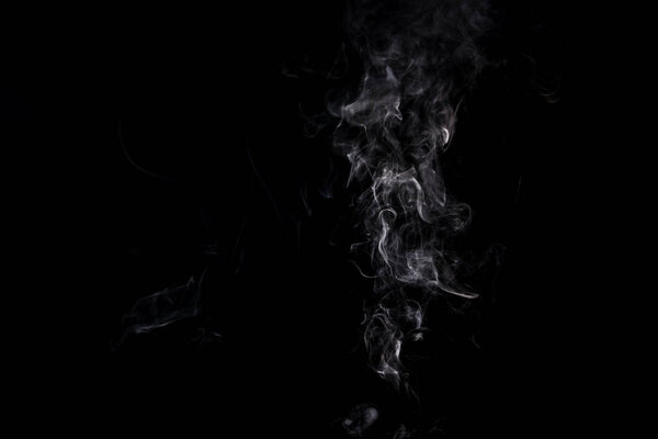 abstract background with grey smoke on black