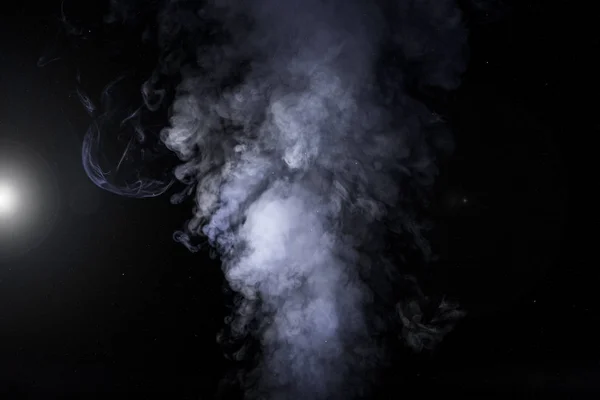 Abstract White Smoke Light Black Background — Stock Photo, Image