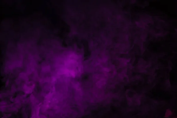 Fondo Negro Abstracto Con Humo Violeta — Foto de Stock