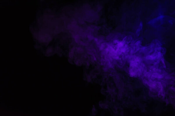 creative black background with purple smoke  