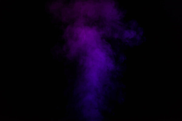 black spiritual background with purple smoke 