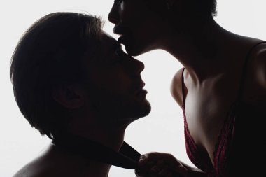 kısmi siluetleri bezle seksi çiftin görünümünü