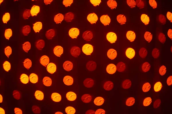 Beautiful Shiny Red Yellow Lights Defocused Bokeh Background — Stock Photo, Image