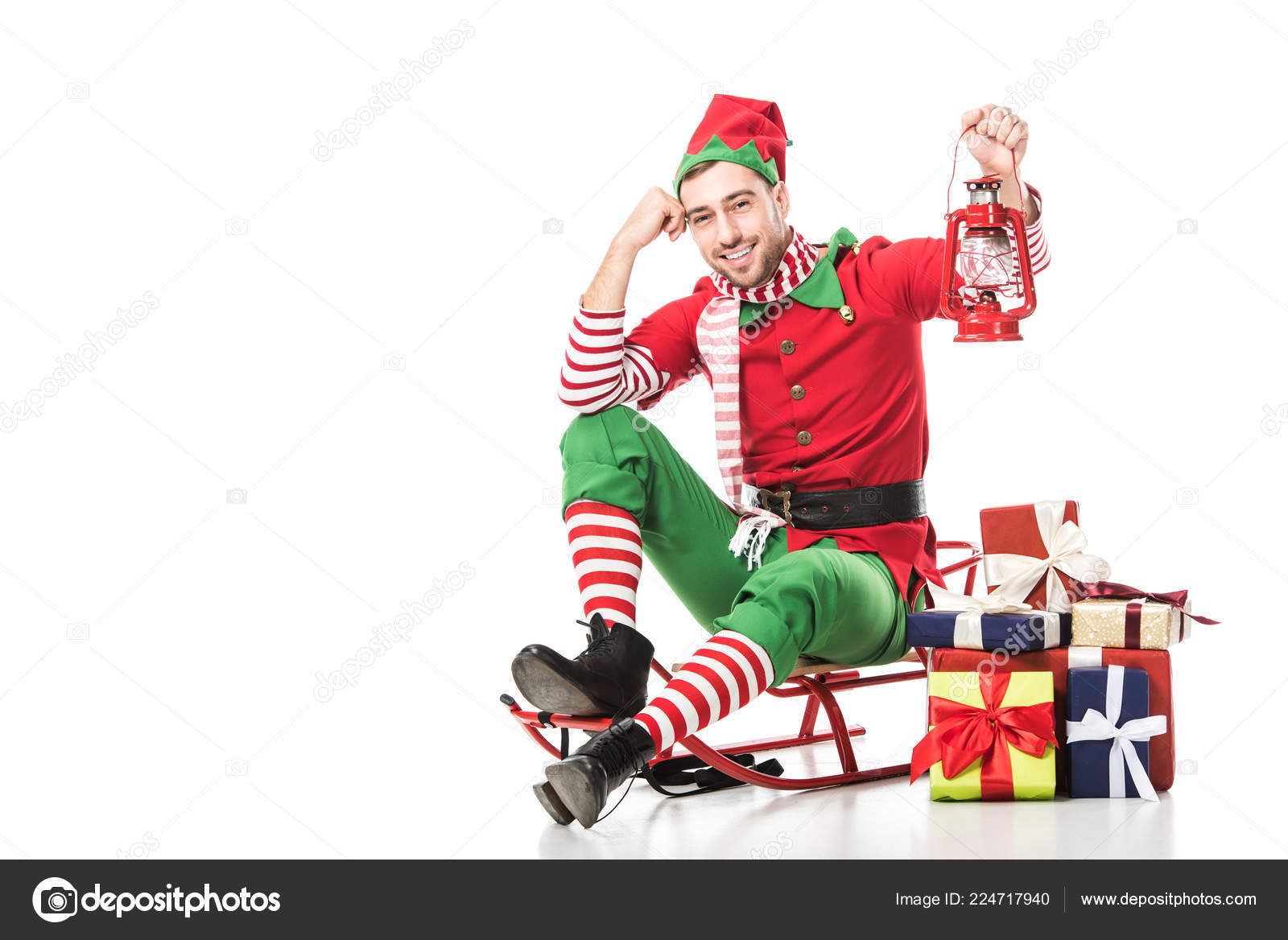 Santa carrying elf hot sale costume