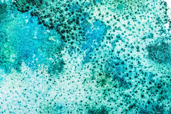 Top View Turquoise Watercolor Spill Copy Space — Stock Photo, Image