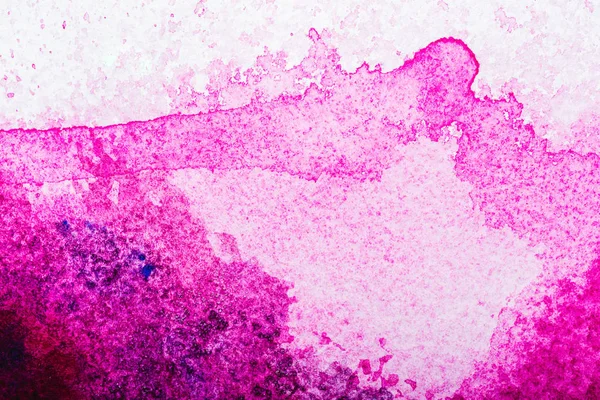 Top View Pink Watercolor Spill White Background — Stock Photo, Image