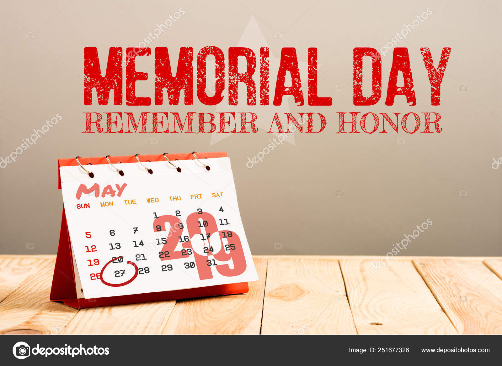 Calendar 27Th May 2019 Date Isolated Beige Memorial Day Red Stock Photo Calendar 27Th May 2019 Date Isolated Beige Memorial Day Red Stock Photo