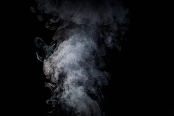 Fondo abstracto con humo gris sobre negro - foto de stock