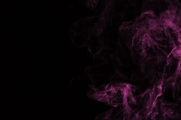 Abstract black background with pink smoke and copy space — Stock Photo