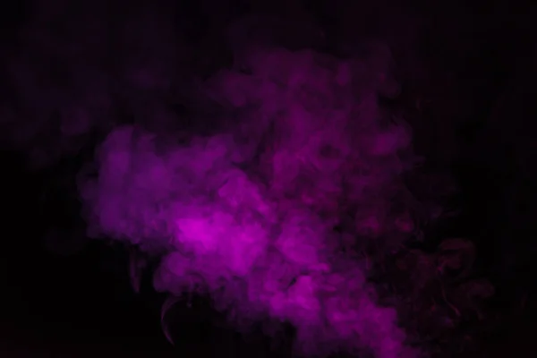 Abstrato fundo preto místico com fumaça rosa — Fotografia de Stock