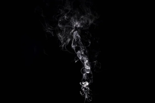 Abstrato fundo com branco smoky redemoinho no preto — Fotografia de Stock