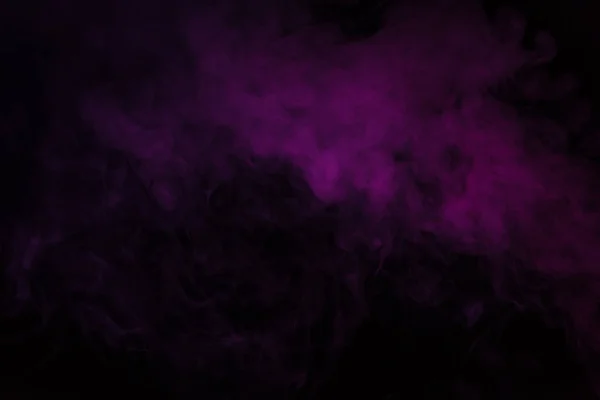 Abstract black background with violet smoke — Stock Photo