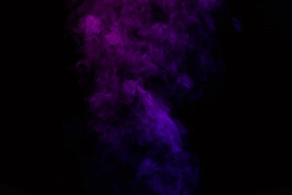 Mystical abstract black background with purple smoke — Stock Photo