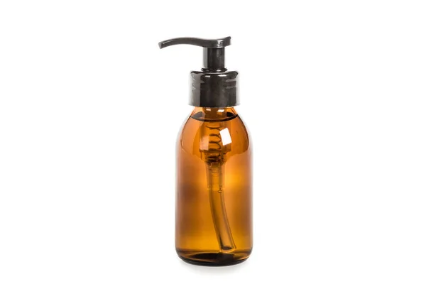 Studio shot di sapone liquido antibatterico isolare su bianco — Foto stock