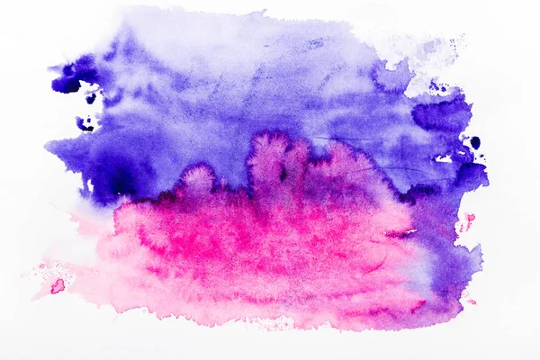 Top view of pink and purple spills on white background — Stock Photo