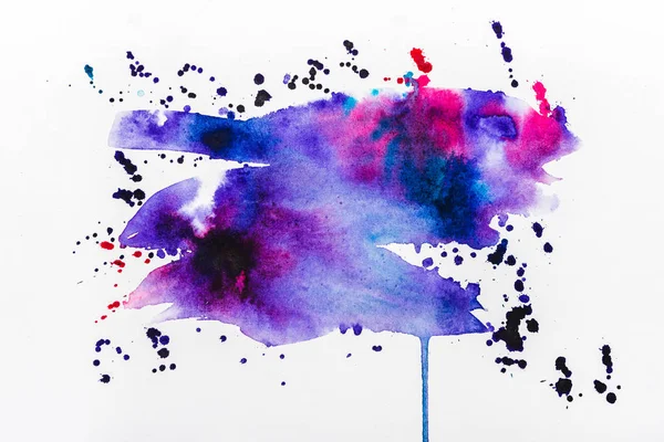Top view of pink and purple spills on white paper — Stock Photo