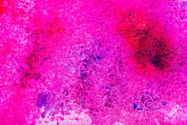 Vista superior do derramamento de aquarela rosa com espaço de cópia — Fotografia de Stock