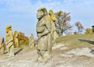 Polovtsian ve İskit taş idoller. Antik. Arkeoloji