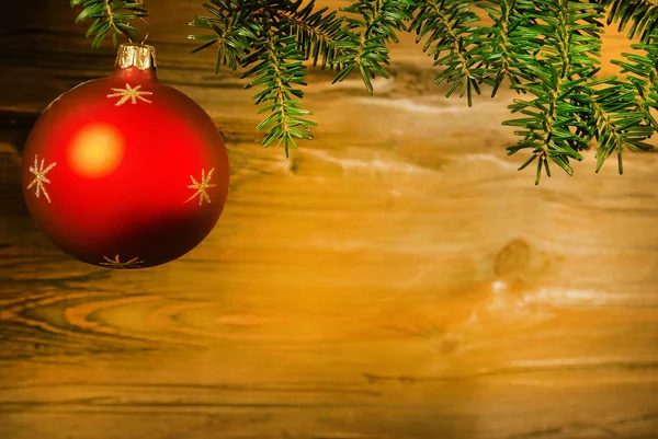 Christmas Balls Brown Background — Stock Photo, Image