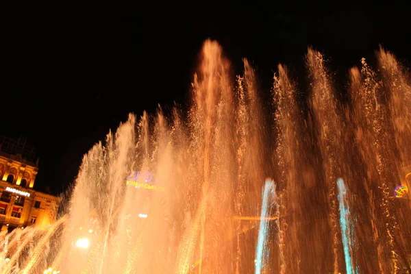 Fuente Noche — Foto de Stock