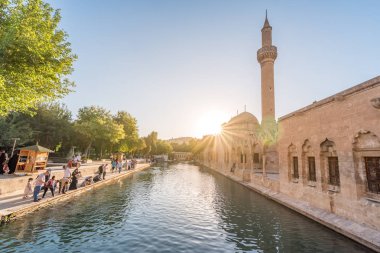 Kimliği belirsiz kişi Halil-Ur Rahman Gölü ziyaret edin veya Sanliurfa,Turkey.18 gezmeden Gol(fish lake) Temmuz 201 adlı