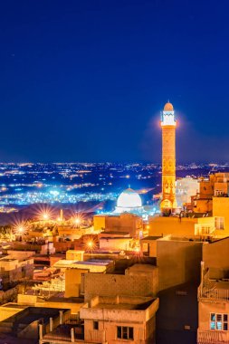 Gündoğumu peyzaj eski Mardin şehir, popüler şehir halkı ve turist için görüntülemek ve yer alan Türkiye'nin Güneydoğu.