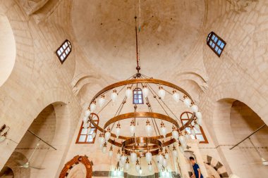 Haziran 2018 Mardin,Turkey.17 yılında Artuklu dönemde inşa edilen Abdullatif caminin iç görünüm