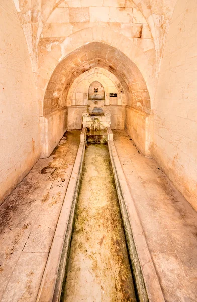 Uitzicht Fontein Voor Wassing Binnenplaats Van Abdullatif Moskee Die Werd — Stockfoto
