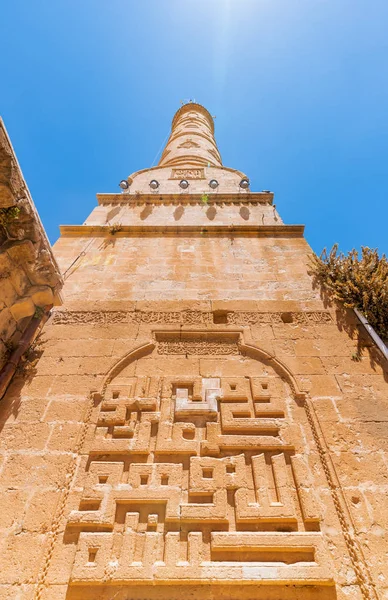 Minarett Der Ulu Großen Moschee Ein Beliebtes Wahrzeichen Mardin Türkei — Stockfoto