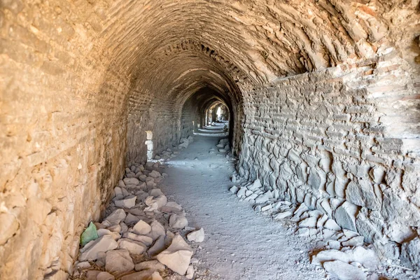 View of a tunnel over ancient walls of historical Diyarbakir\'s city walls in Sur region in central of Diyarbakir,Turkey.