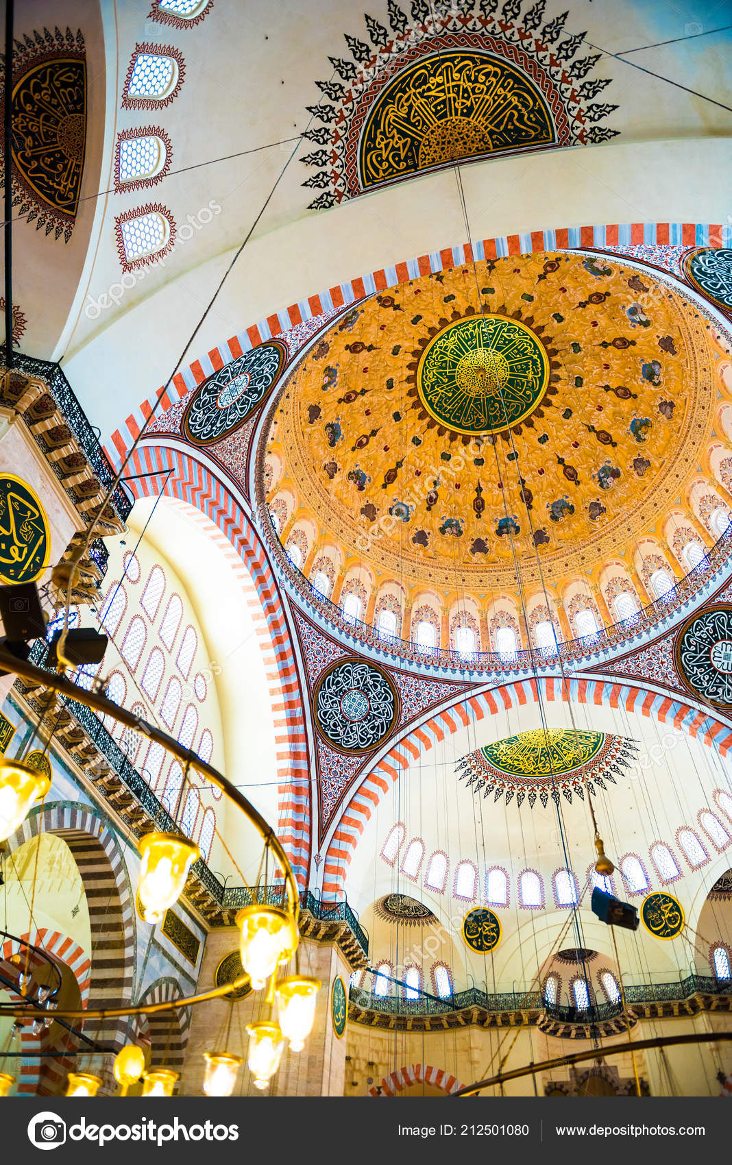 Istanbul Turkey June 2017 Interior View Domes Ceilings
