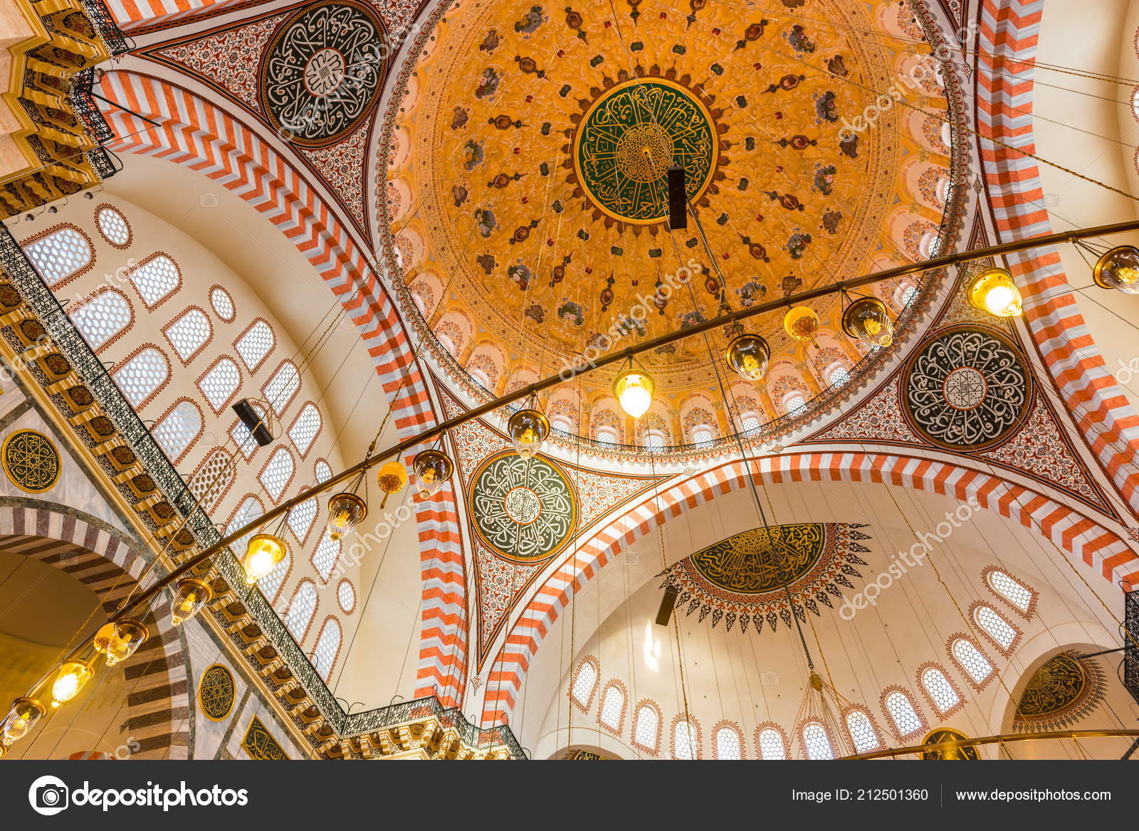 Istanbul Turkey June 2017 Interior View Domes Ceilings