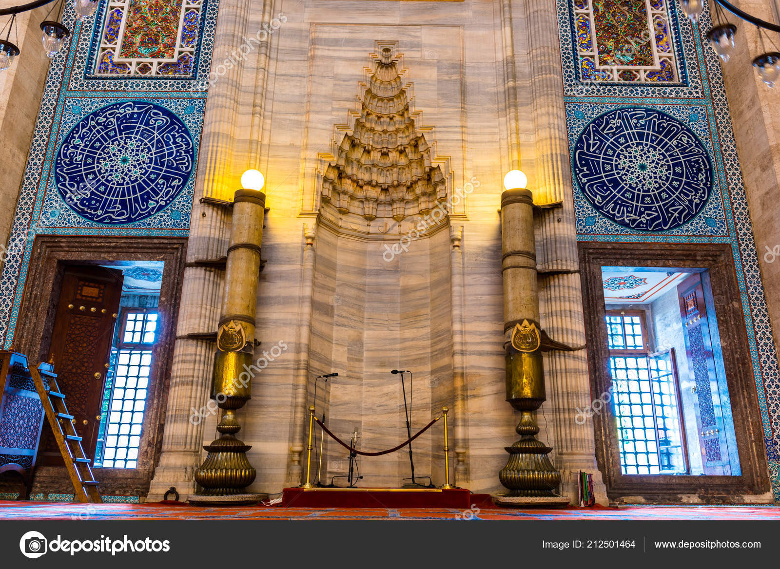 Interior Detail View Suleymaniye Mosque Largest Mosque