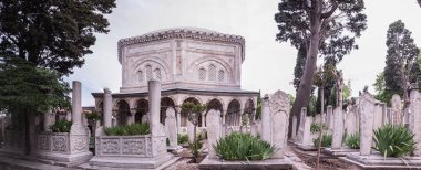 Dış görünümü olan Süleymaniye Camii, Istanbul.04 Haziran, 201 efsanevi Türk Sultan Süleyman karısı Sultan mezarı Hürrem (Roksolana)