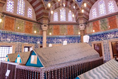 İç görünüm olan efsanevi Türk Sultan Süleyman Süleymaniye Camii, Istanbul.04 Haziran, 2017 yılında karısı Sultan mezarı Hürrem (Roksolana)