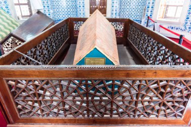 İç görünüm olan efsanevi Türk Sultan Süleyman Süleymaniye Camii, Istanbul.04 Haziran, 2017 yılında karısı Sultan mezarı Hürrem (Roksolana)