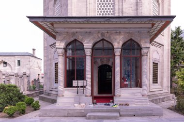 Dış görünümü olan Süleymaniye Camii, Istanbul.04 Haziran, 201 efsanevi Türk Sultan Süleyman karısı Sultan mezarı Hürrem (Roksolana)
