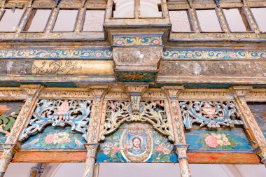 Sirince.Selcuk,Izmir,Turkey.21 köyü Ağustos 2017 Ayasosti kilisede iç ayrıntılı bir görünümünü