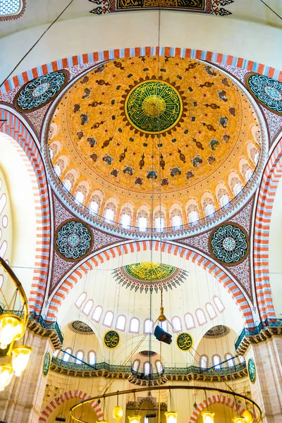 Istanbul Turchia Giugno 2017 Vista Interna Cupole Soffitti Della Moschea — Foto Stock
