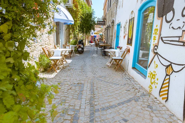 Street View Του Alacati Συνοικία Του Cesme Alacati Είναι Ένας — Φωτογραφία Αρχείου