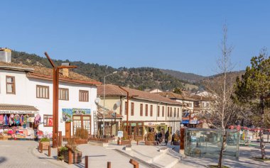 Sakarya Turkey.27 Ocak 2018 Tarakli tarihi İlçesi'nde geleneksel, eski ve tarihi Anadolu evlerin görünümü