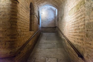 Ayasofya'nın görünümünü iç detaylı, Yunan Ortodoks Hıristiyan Patriklik Bazilikası veya kilise 537 Ad, daha sonra İmparatorluk Camii ve şimdi Müzesi, Istanbul, Türkiye, Mart, 11 2017 yılında yaptırılmıştır.