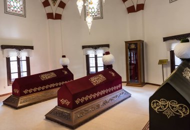 Akshamsaddin mezar Bolu,Turkey.27 Ocak 2018 yılında iç görünüm