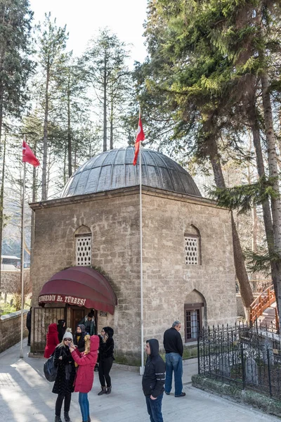 Невідомі Люди Відвідують Ghazi Сулейман Сулеймана Паші Мечеть Гробниця Akshamsaddin — стокове фото
